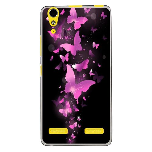 Coque souple pour Lenovo K3 avec impression Motifs papillons fushias