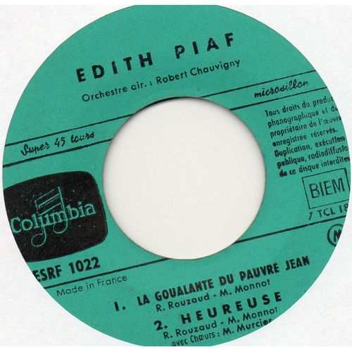 La Goualante Du Pauvre Jean/Heureuse/Soeur Anne/Johnny, Tu N'es Pas Un Ange