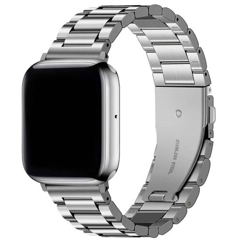 Bracelet Métal Gris Pour Apple Watch 42/44/45mm Toutes Versions