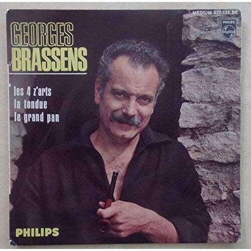 Georges Brassens, Les 4 Z'arts - La Tondue - Le Grand Pan, Vinyle 45 Tours Ep Original Biem Philips 437132