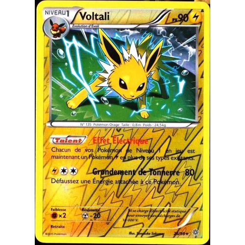 Carte Pokémon 26/98 Voltali 90 Pv - Holo Reverse Xy - Origines Antiques Neuf Fr