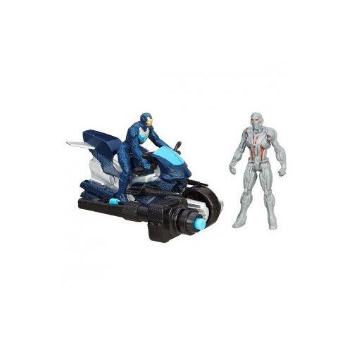 Hasbro - 2 Figurines : L'Ultime Ultron vs et Iron Man le Leader Avec Moto - Avengers