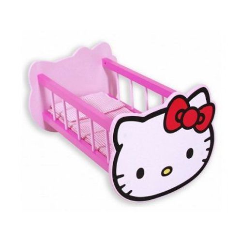 Berceau En Bois Hello Kitty Pour Poupée 44,5 X 29 X 25 Cm