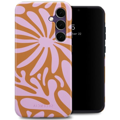 Selencia Coque arrière Vivid Tough Galaxy S24 FE Modern Bloom Pink