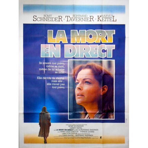 La Mort En Direct - Véritable Affiche De Cinéma Pliée - Format 120x160 Cm - Bertrand Tavernier - Romy Schneider, Harvey Keitel, Harry Dean Stanton, Thérèse Liotard - Illustration Ferracci 1980 #