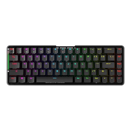 ASUS ROG Falchion - Clavier gaming avec ou sans fil - USB/RF 2.4 GHz - Switches Cherry MX RGB Red - Rétroéclairage RGB Aura