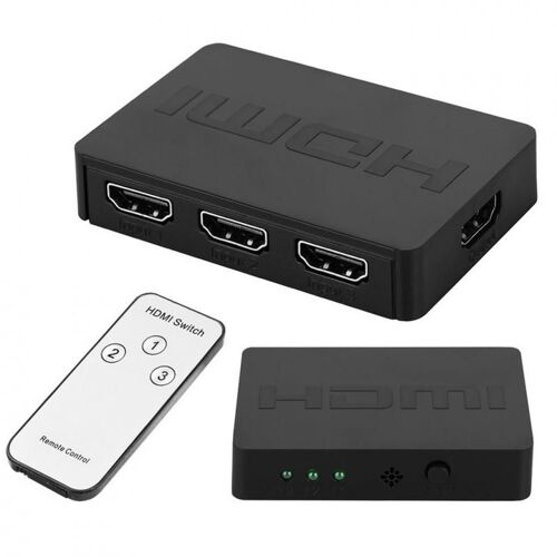 Répartiteur Hdmi 3 ports Hub, commutateur automatique, sortie 1080P Hd 1.4, avec télécommande, pour HDTV XBOX360 PS3