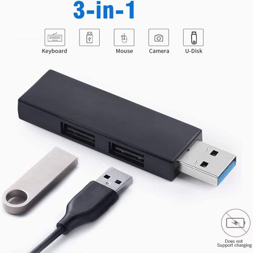Adaptateur USB HUB 3 ports USB 2.0, extension pour disque dur, clavier filaire, souris, pour Lenovo, Xiaomi, Macbook Pro