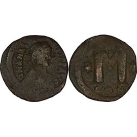 Byzance - 512 Ad - Anastase - Follis - Rectangle Gratté Sous Le M - Constantinople - Bc.20 - 23-122