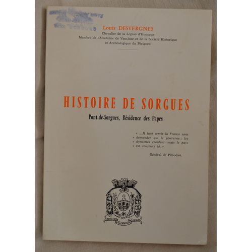 Histoire De Sorgues. Pont-De-Sorgues, Résidence Des Papes