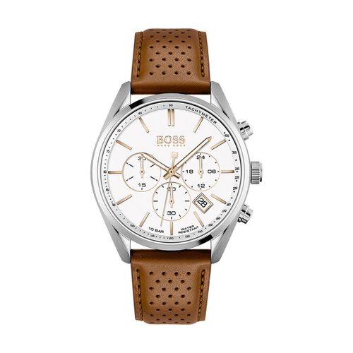 Montre Homme Hugo Boss Black Sport Lux En Cuir Marron