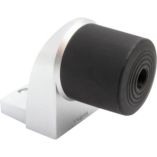 MEVRONISSHOP-WAGNER Butoir de porte BACK DOOR - 94 x 52 x 68 mm, à visser au sol, intérieur et extérieuer, haute résistance, zinc moulé sous pression, protection en plastique, matériel de montage inc