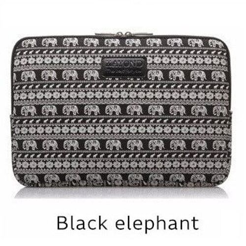 sac pour ordinateur portable pour tablette ipad 9.7, housse homme-femme pour MacBook Air Pro, livraison directe - For 14 pouces - Éléphant noir