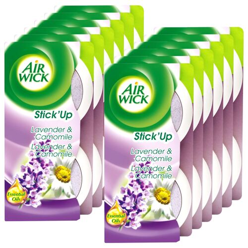Air Wick - Désodorisant Maison Continu 2 in 1 Stick'Up Lavande - 2 pièces, Lot de 12