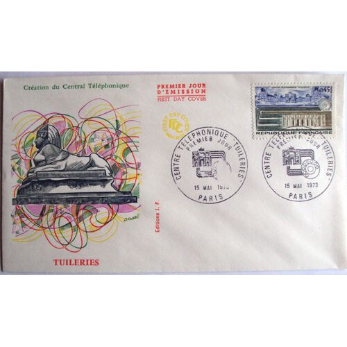 Enveloppe Premier Jour Centre Téléphonique Tuileries 1973 E17