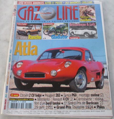 Gazoline - Volume 9 - N°96 - Décembre 2003 - Atla