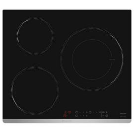brandt - table de cuisson induction 60cm 3 feux 7400w noir - bpi1639kx
