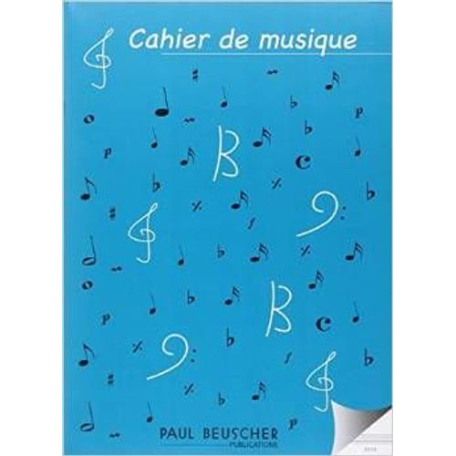 Cahier De Musique  12 Portées Papier Ivoire