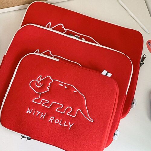 sac de transport pour ordinateur portable, sacoche pour Ipad, Mac Book - For Pour iPad 10.9 Pro11 - Rouge-dinosaure