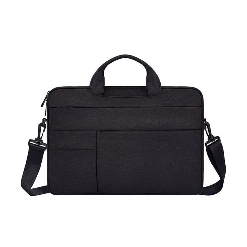 Sac universel pour ordinateur portable, sacoche pour ordinateur portable Macbook, sac à main, sac à bandoulière, mallette de voyage - For 13,3 pouces - Noir avec bracelet