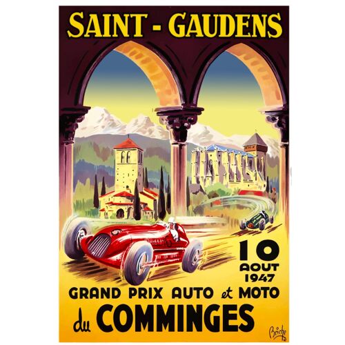 Affiche Saint Gaudens Comminges 1947