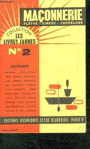 Maconnerie - Platre-Ciment-Carrelage / Collection Les Livres Jaunes
