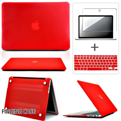 Coque d'ordinateur portable pour Macbook Air , avec clavier et économiseur d'écran - For PRO 13 (A1278) - rouge