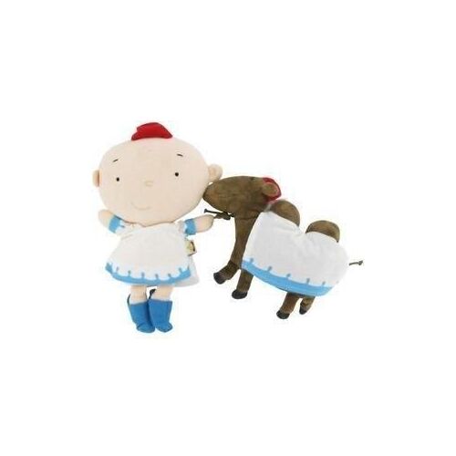Doudou Dpam Poupee Garcon Et Son Chameau Blanc Et Bleu Hochet