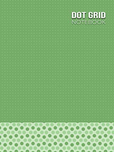 Dot Grid Notebook: Green Notebook Hardcover 8.25 X 11 Inches Black Dotted Paper 110 Pages