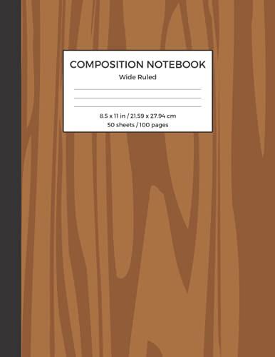 Composition Notebook Wide Ruled: Camping Themed Cover, 1 Subject, Legal Ruled Notebook