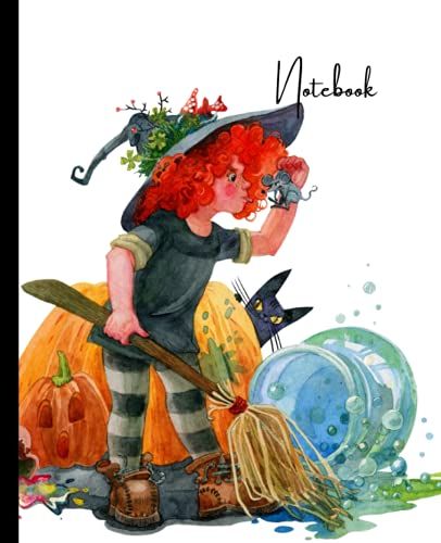 Notebook: Haunted Halloween Night Composition Book- 7.5"X 9.25" 100 College Ruled Pages