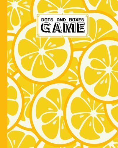 Dots And Boxes Game: Premium Lemons Cover Dots And Boxes Game, A Classic Strategy Game - Large And Small Playing Squares, 120 Pages, Size 8" X 10" By Edwin Haase