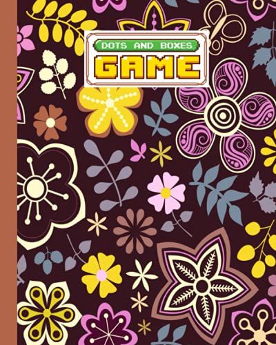 Dots And Boxes Game: Flowers, Birds And Butterflies Cover Dots And Boxes Game, A Classic Strategy Game - Large And Small Playing Squares, 120 Pages, Size 8" X 10" By Nils Knoll