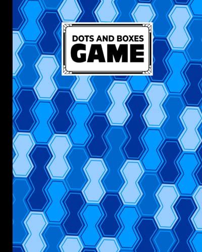Dots And Boxes Game: Dots & Boxes Activity Book Blue Hexagons Cover - 120 Pages!, Dots And Boxes Game Notebook - Short Or Long Games (8.5 X 11 Inches) By Julia Koch