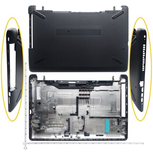Coque inférieure pour ordinateur portable HP Pavilion, étui de remplacement, 15T-BR, 15T-BS, 15Z-BW, 15-BS, 250, G6, 255, 924907 - Avec HD Hole Balck