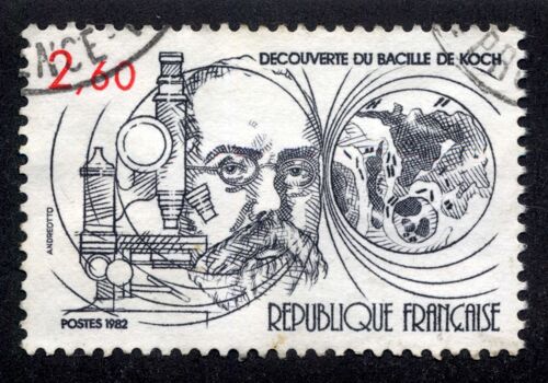 Timbre Découverte De Bacille De Koch,Postes 1982,République Française,2,60