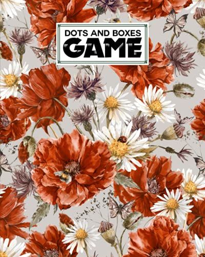 Dots And Boxes Game: Dots & Boxes Activity Book Watercolor Florals Cover - 120 Pages!, Dots And Boxes Game Notebook - Short Or Long Games (8.5 X 11 Inches) By Florian Springer