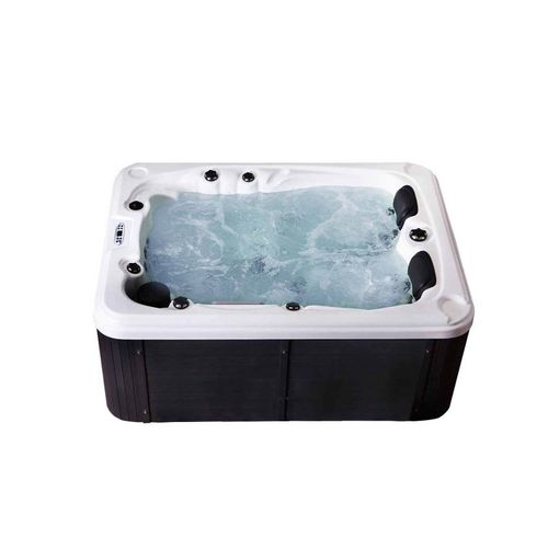 HOME DELUXE Spa extérieur 'BEACH PURE' -Version: Pur- Chauffage et buses de massage inclus, pour 3 personnes I Spa de jardin, Bain à remous extérieur, Spa et Bien-être , Bain A Remous Et Massage