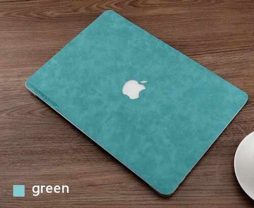 Coque en cuir PU pour Macbook, housse de protection pour barre de touche - For Nouveau air 13.3 A2337 - vert