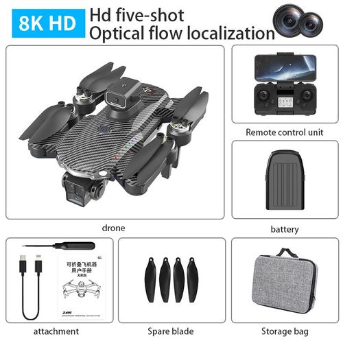 Drone Professionnel S2s 6k Hd,Photographie Aérienne À Longue Durée De Vie De La Batterie,Flux Optique,Touristes,Positionnement De L'objectif,Jouet Quadrirotor Rc - Type L-62 Carbon
