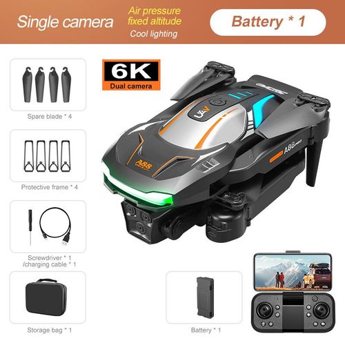 Xiaomi-Drone Professionnel A88 Pro,Photographie Aérienne,Trois Caméras,Omnidirectionnel,Évitement D'obstacles,Uav,Jouets Quadricoptères Pliants - Type Black-Single-C-6k-Generique