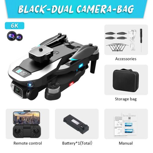 K750fa-Drone S150 Avec Caméra Hd Pour Touriste,Photographie Aérienne Professionnelle,Évitement D'obstacles,Hélicoptère Sans Balais Rc,Quadrirotor,Jouet,Cadeaux - Type Black-6k-Oa-Of-1b-Generique
