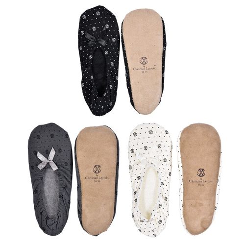 Pantoufles Femme Christian Lacroix Confort Premium Pack De 3 Ballerines 1286