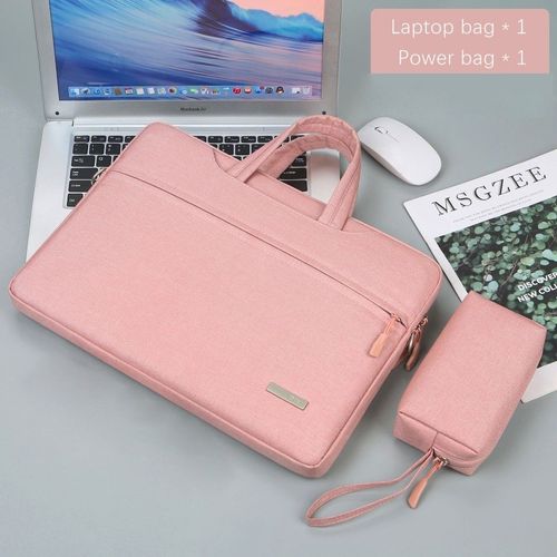 Sac à bandoulière pour ordinateur portable, pochette pour ordinateur portable , pour Macbook Air Pro M1 Lenovo Dell Huawei, porte-documents - For 11inch 12 pouces - Rose b