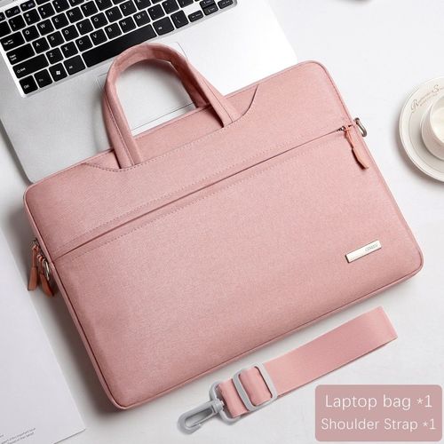 Sac à bandoulière pour ordinateur portable, pochette pour ordinateur portable , pour Macbook Air Pro M1 Lenovo Dell Huawei, porte-documents - For 11inch 12 pouces - Rose c