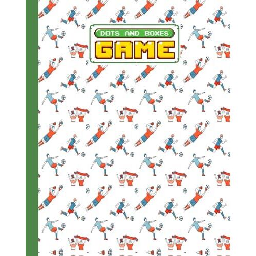 Dots And Boxes Game: Premium Soccer Cover Dots And Boxes Game, A Classic Strategy Game - Large And Small Playing Squares, 120 Pages, Size 8" X 10" By Valerie Fitzgerald