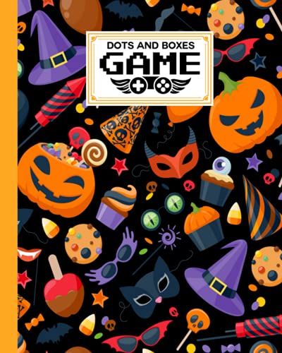Dots And Boxes Game: Halloween Candy Cover Dots And Boxes Game, A Classic Strategy Game - Large And Small Playing Squares, 120 Pages, Size 8" X 10" By Georg Sauer