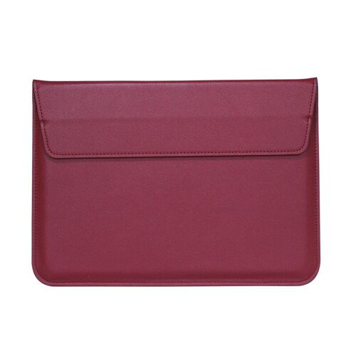 Pochette en cuir PU pour ordinateur portable, étui pour Macbook Air Pro 15.4 Retina, unisexe - For 13 pouces - vin rouge
