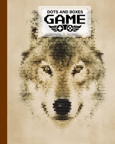 Dots And Boxes Game: Wolf Vintage Cover Dots & Boxes Activity Book - 120 Pages!, Dots And Boxes Game Notebook - Classic Pen & Paper Games (8.5 X 11 Inches) By Sophia Simon