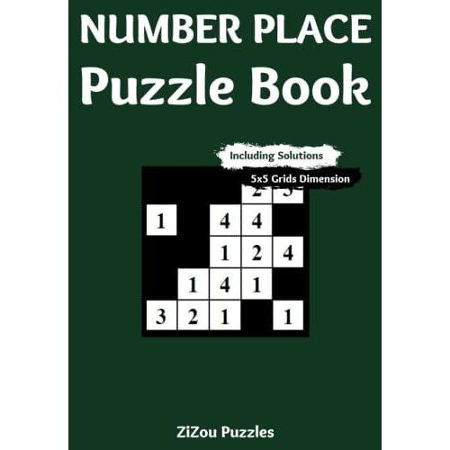Number Place Puzzle Book 5x5 Grids Dimension Including Solutions